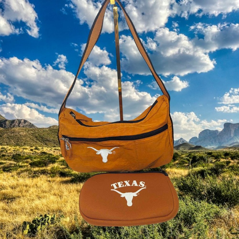 Alan Stuart Texas Longhorns Shoulder Bag & Pouch Set Orange White